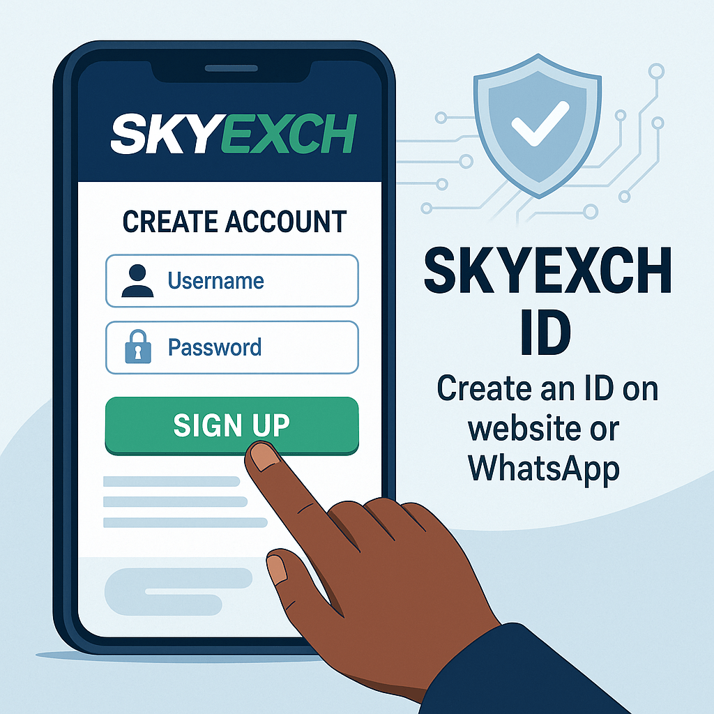 User creating a Sky Exchange ID through official website or WhatsApp in 2025